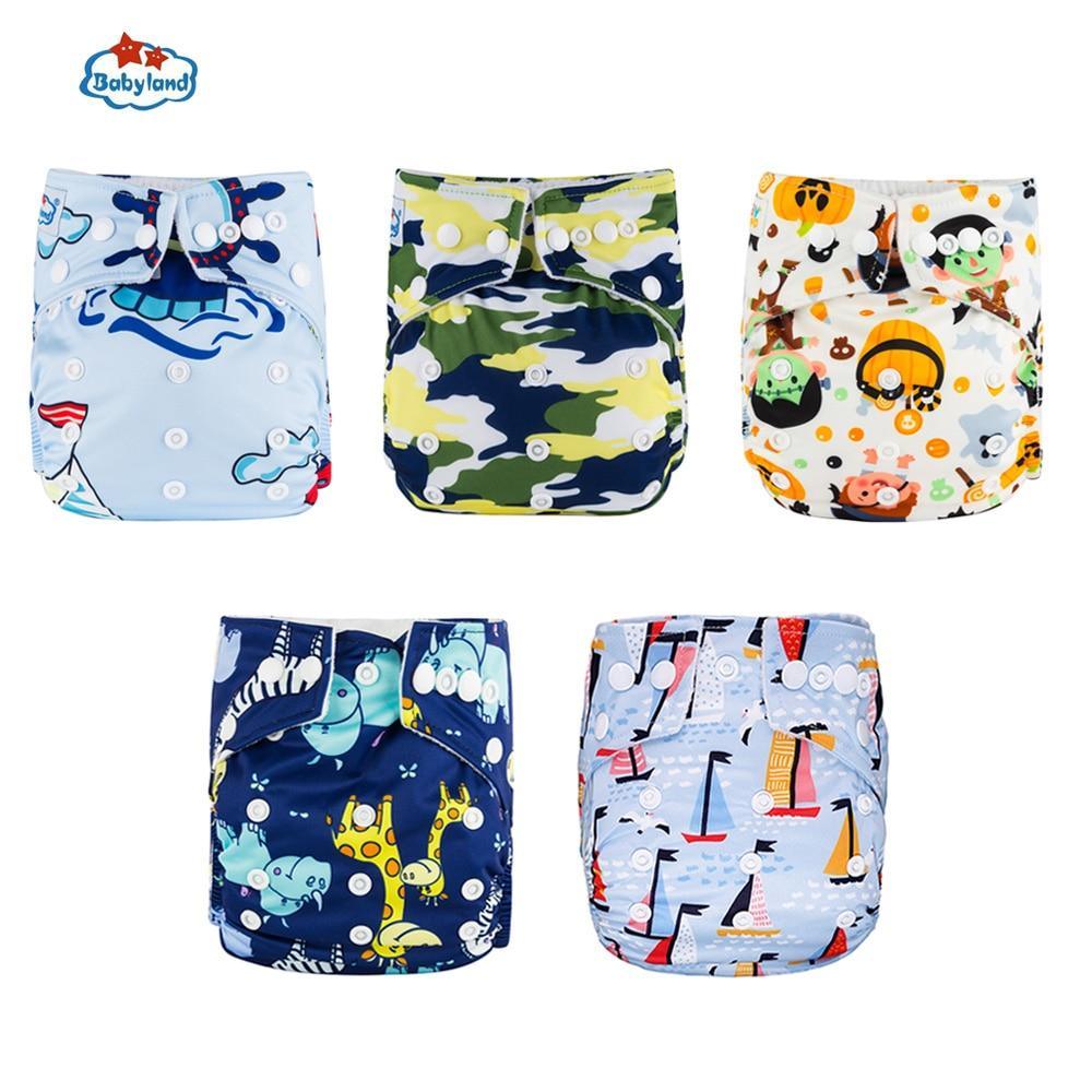 Stevvex Modern Luxury Printed Cloth Diapers 5pc pocket diaper set with assorted prints on Tampa Home & Garden Store