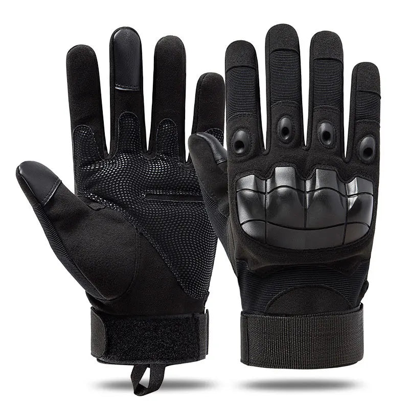 Black BikerZoneZ Tactical Gloves with knuckle protection and touchscreen fingertips, pair on Tampa Home & Garden Store