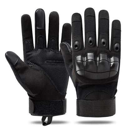 Black BikerZoneZ Tactical Gloves with knuckle protection and touchscreen fingertips, pair on Tampa Home & Garden Store