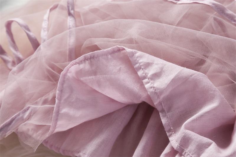 Baby dress Stevvex pink tulle lace layers close-up fabric for newborn girls party wear on Tampa Home & Garden Store