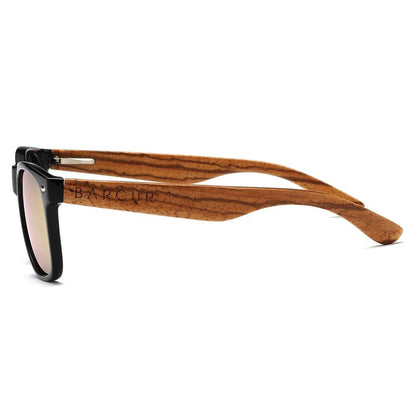Stevvex polarized bamboo wood sunglasses with zebra wood style vintage wooden frame UV400 on Tampa Home & Garden Store