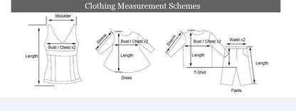 Baby outfits measurement diagram showing vest top, dress, and tee with pants by Stevvex on Tampa Home & Garden Store