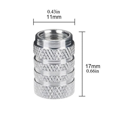 4-pack chrome knurled valve stem caps by BikerZoneZ, motor vehicle tire accessories on Tampa Home & Garden Store