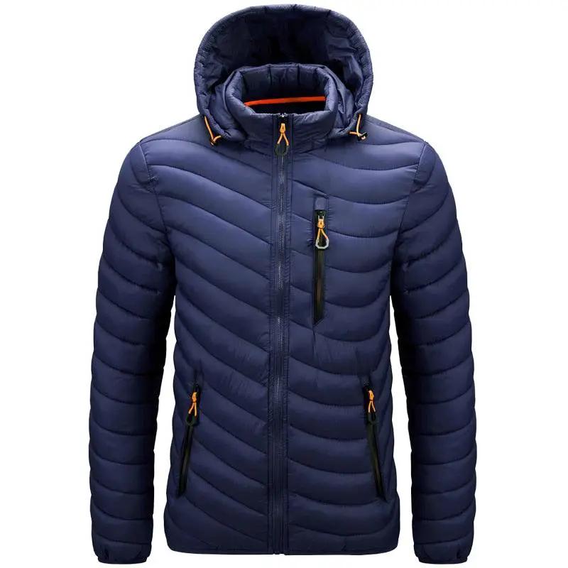 Men Autumn Winter Hooded Jacket and Warm Coat