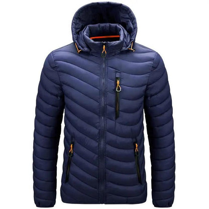 Men Autumn Winter Hooded Jacket and Warm Coat