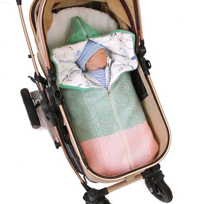 Newborn Knit Sleep Bag for Stroller Swaddle