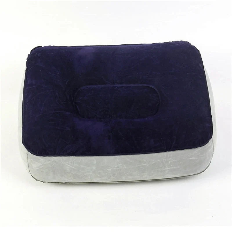 Inflatable wedge pillow with navy top and light gray base, adjustable support cushion on Tampa Home & Garden Store