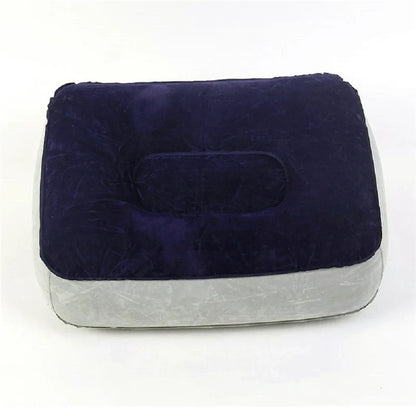 Inflatable wedge pillow with navy top and light gray base, adjustable support cushion on Tampa Home & Garden Store