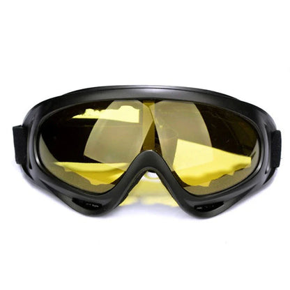 Motorcycle goggles by BikerZoneZ with yellow lens, anti-UV, windproof and dust-proof on Tampa Home & Garden Store