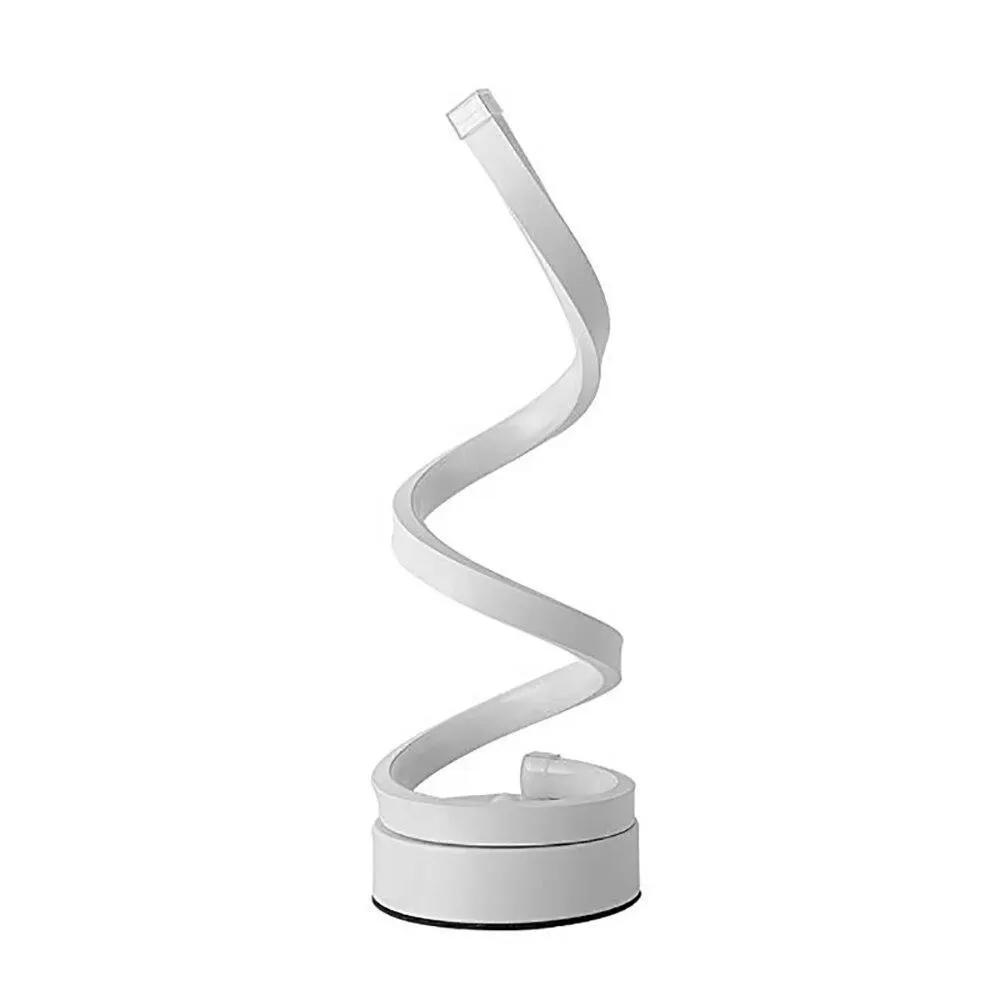 Led Spiral Table Lamp, Modern Curved Desk Light