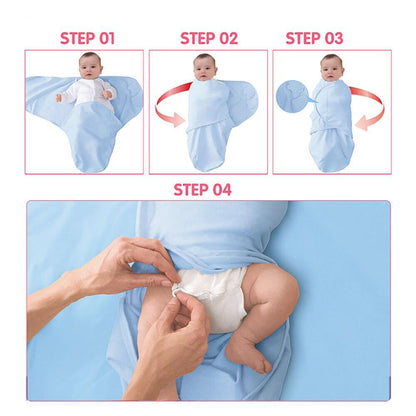 Baby sleeping bag swaddle by Stevvex, light blue wrap envelope sleepsack swaddle on Tampa Home & Garden Store
