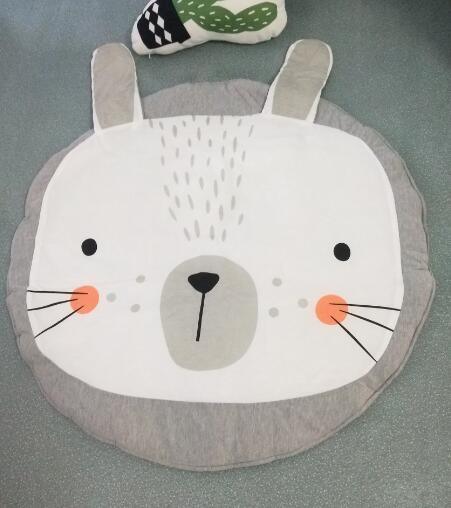 Creative Elephant Design Baby Play Mat, Stevvex round cotton carpet with cute elephant face on Tampa Home & Garden Store