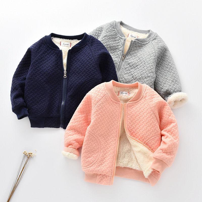 Winter baby coat bear-design quilted navy gray and pink jackets 3 with zippers and fleece lining on Tampa Home & Garden Store