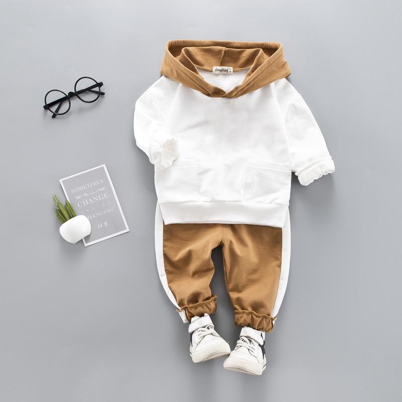 Winter newborn baby clothes set hoodie and pants, Stevvex white hoodie, brown pants 2pc outfit on Tampa Home & Garden Store