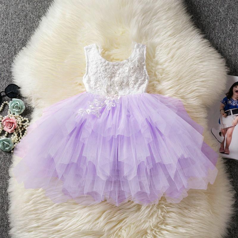 Baby dress Stevvex lavender tulle skirt with lace bodice for girls on Tampa Home & Garden Store