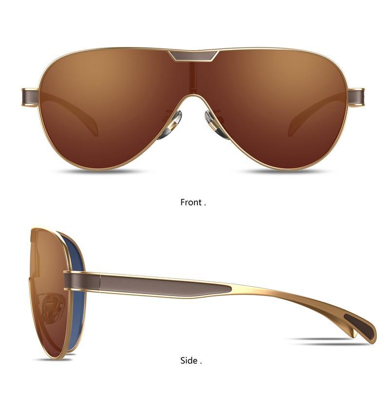 Stevvex polarized aviator sunglasses brown gradient lenses gold frame UV400 for men and women on Tampa Home & Garden Store