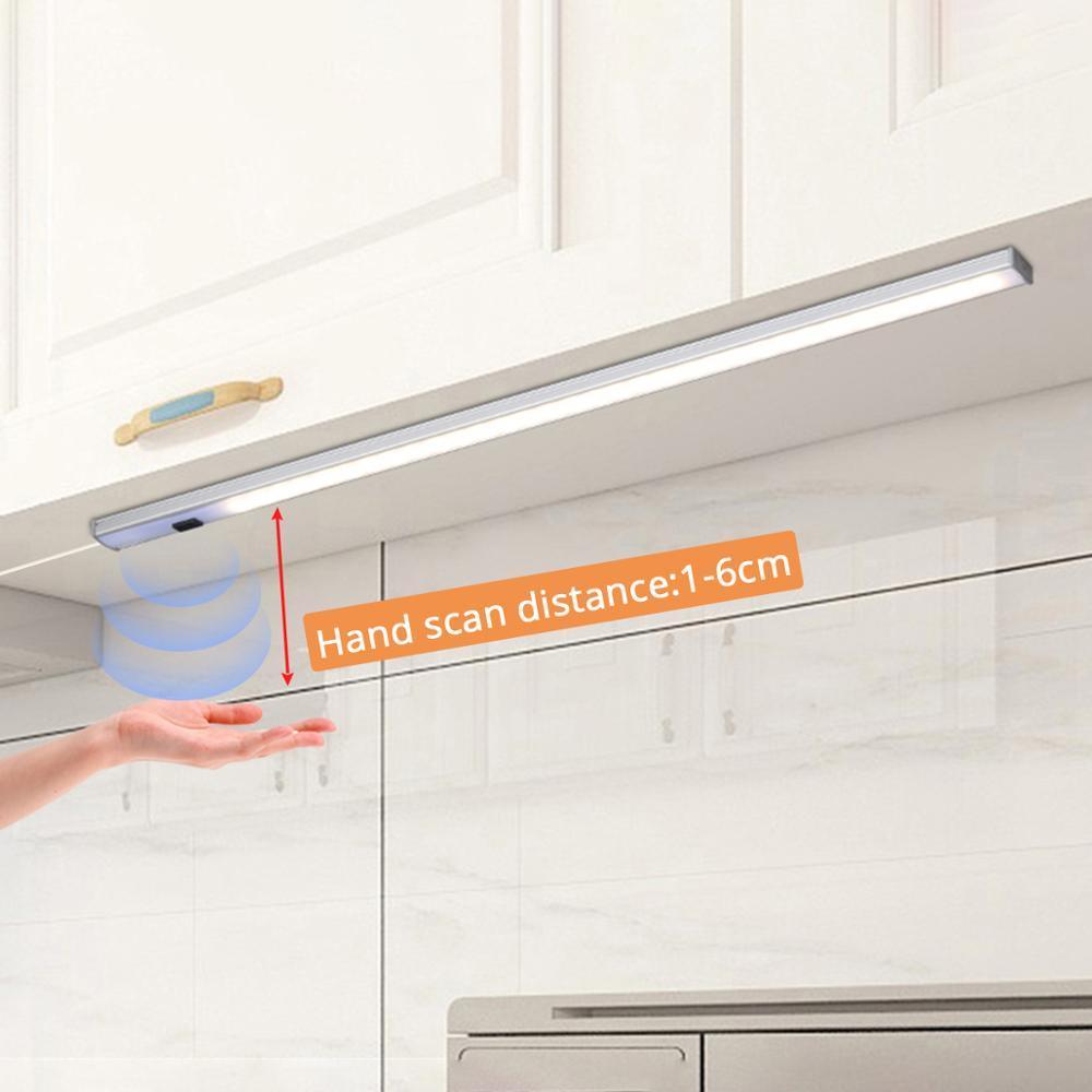 Stevvex USB powered LED kitchen light with hand sweep sensor, white under-cabinet bar light on Tampa Home & Garden Store