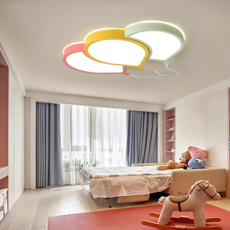 DecorBites Kids Room Princess Chandelier cartoon ceiling lamp in pastel pink yellow green on Tampa Home & Garden Store