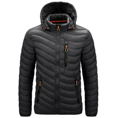 Men Autumn Winter Hooded Jacket and Warm Coat