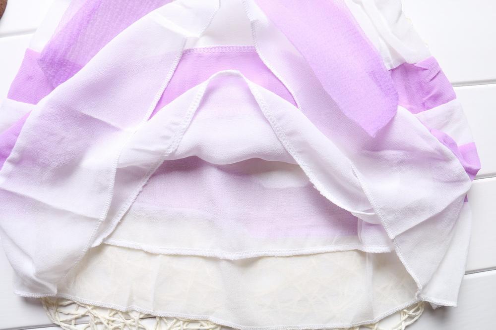 Stevvex baby girls dress purple striped chiffon sleeveless with big bow on Tampa Home & Garden Store