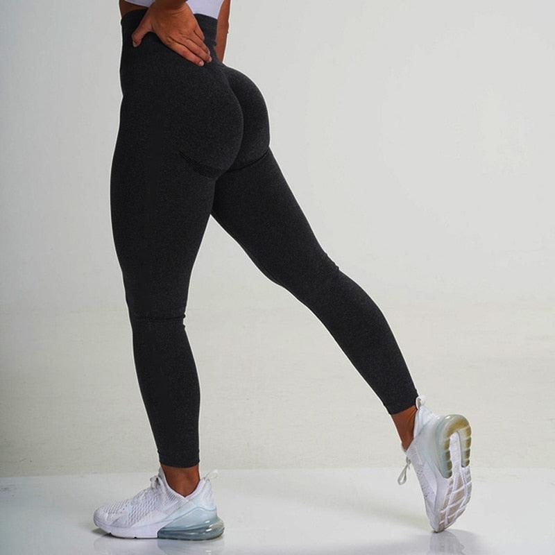 Stevvex seamless leggings for women, black high-waist workout pants with push-up lift on Tampa Home & Garden Store