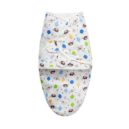 Stevvex baby swaddle sleepsack for newborns in white with colorful balloons and animal motifs on Tampa Home & Garden Store