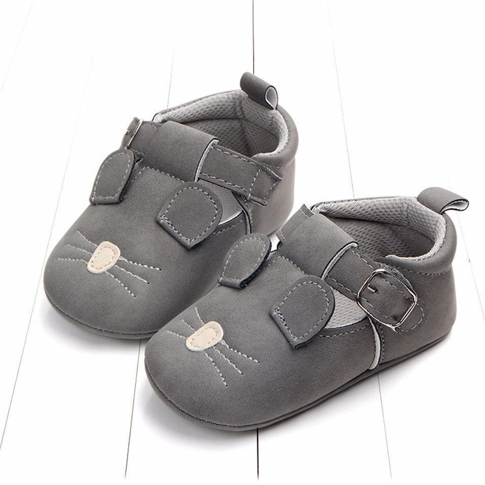 First walker baby shoes with cat face embroidery, dual Velcro straps on Tampa Home & Garden Store on Tampa Home & Garden Store