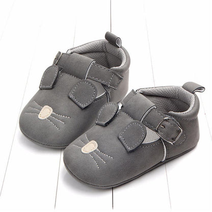 First walker baby shoes with cat face embroidery, dual Velcro straps on Tampa Home & Garden Store on Tampa Home & Garden Store
