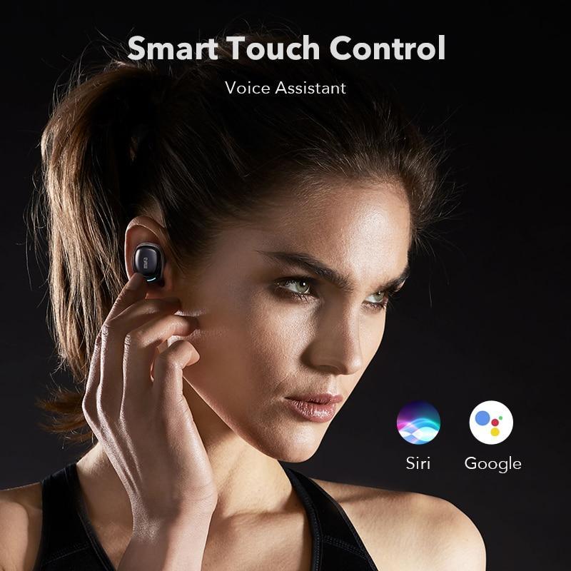 Stevvex ST10S4206GOL black in-ear wireless earbuds with smart touch control Siri Google compatible on Tampa Home & Garden Store