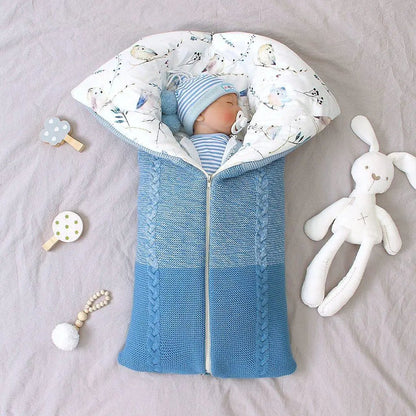 Newborn Knit Sleep Bag for Stroller Swaddle