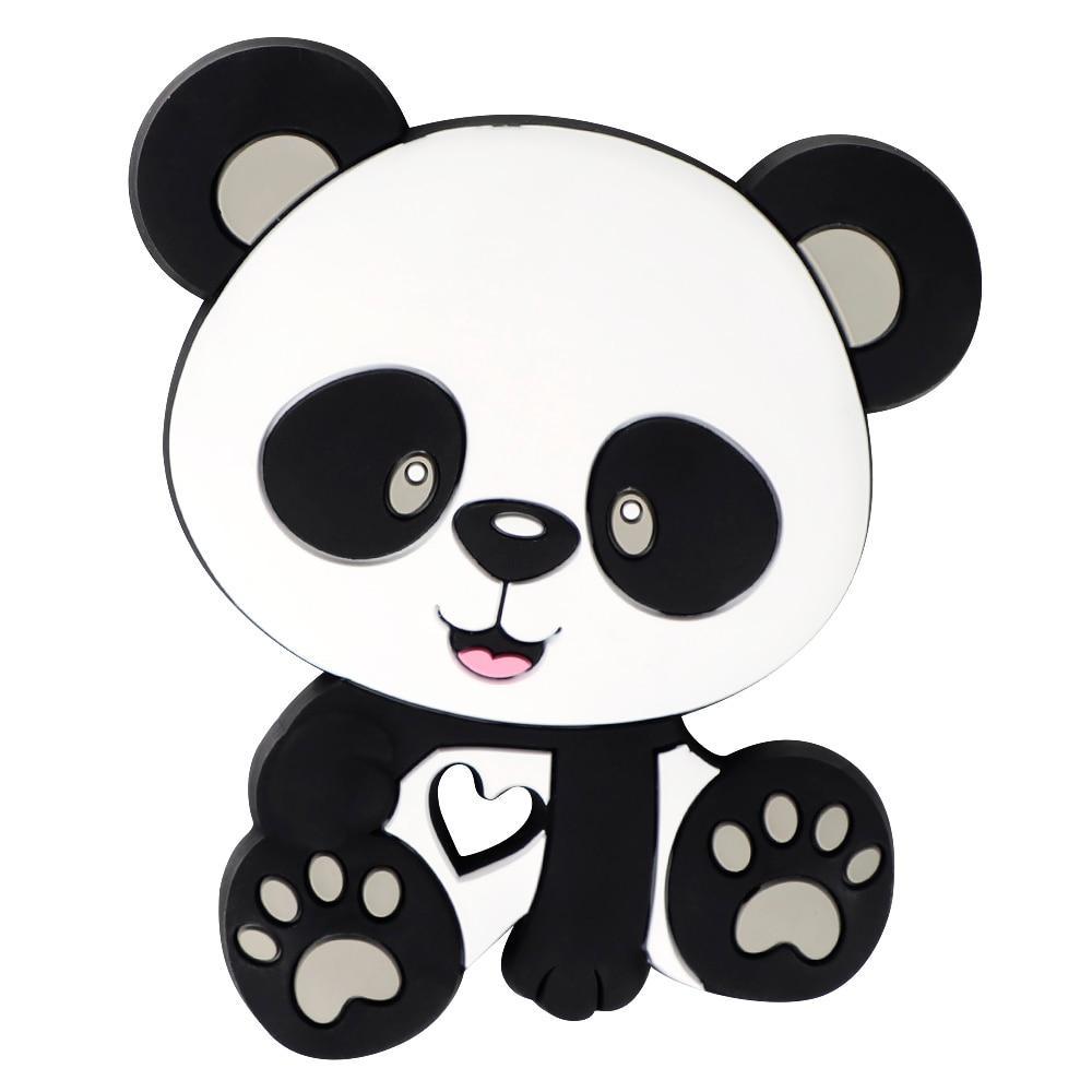 Stevvex panda teether baby toy with black eye patches and paw pads on Tampa Home & Garden Store