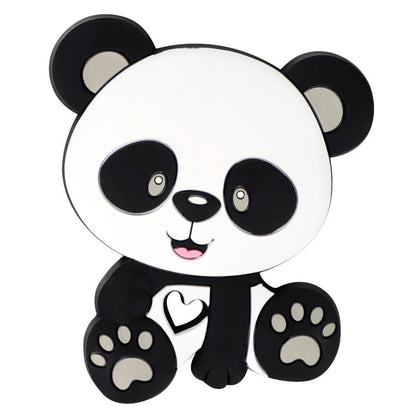 Stevvex panda teether baby toy with black eye patches and paw pads on Tampa Home & Garden Store