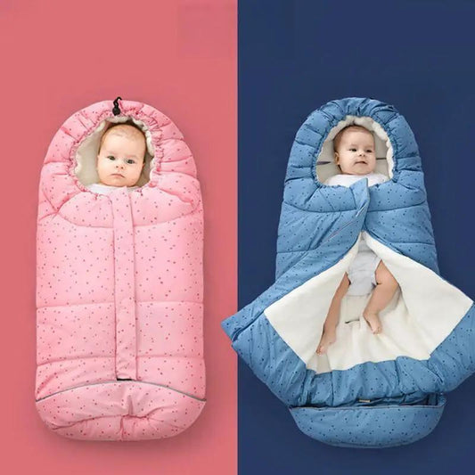 Newborn winter sleep sack Stevvex pink and blue dual-use 2 pcs on Tampa Home & Garden Store