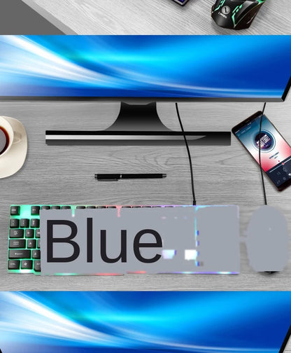 USB wired gaming keyboard and mouse set with rainbow RGB backlighting on a desk by FLIPSTYLEZLLC on Tampa Home & Garden Store