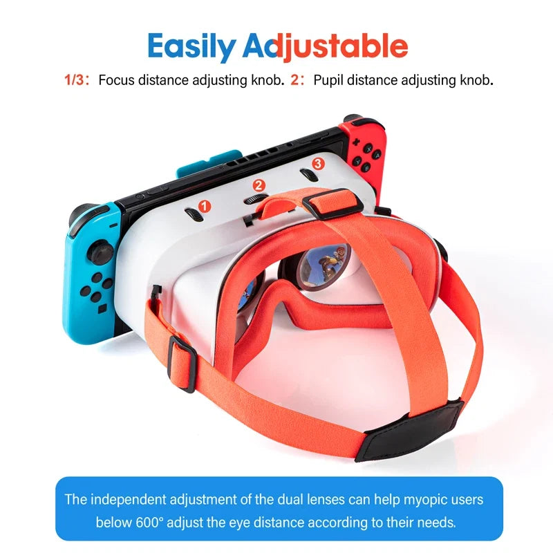 FLIPSTYLEZLLC Nintendo Switch Labo VR headset with orange head strap and 2 blue/red Joy-Cons on Tampa Home & Garden Store