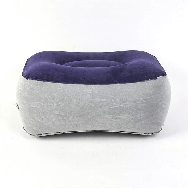 Inflatable Wedge Pillow by UpTrend Deals with purple plush top cushion and gray base on Tampa Home & Garden Store
