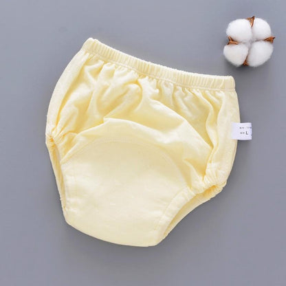 Stevvex baby training pants cloth diaper pale yellow 6-layer gauze cover reusable nappies on Tampa Home & Garden Store