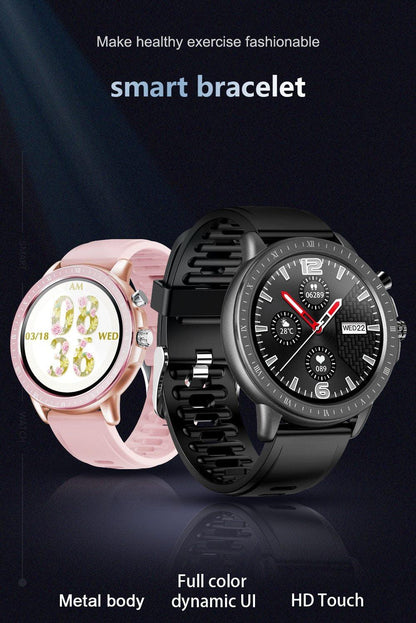 Stevvex smart watches trio with pink silicone strap, black metal bracelet, and black sport strap on Tampa Home & Garden Store