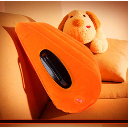 Inflatable wedge pillow orange adjustable support cushion with black valve by UpTrend Deals on Tampa Home & Garden Store