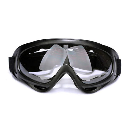 BikerZoneZ motorcycle goggles, anti-UV windproof dust-proof, black frame with clear lenses on Tampa Home & Garden Store