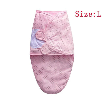 Stevvex pink dotted baby swaddle sleepsack with wrap envelope, size L on Tampa Home & Garden Store