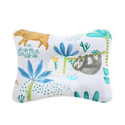 Nursing pillow Stevvex with white fabric and colorful animal print for baby head shaping on Tampa Home & Garden Store