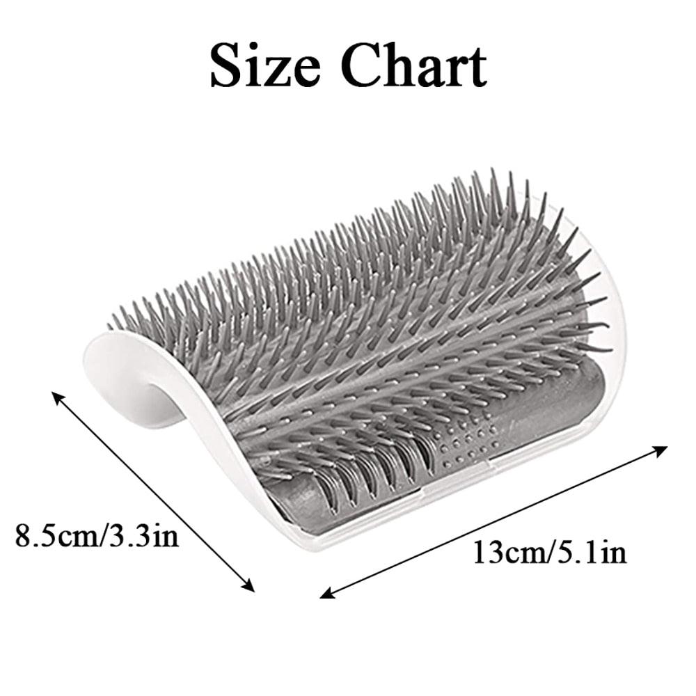 Stevvex cat massager brush gray silicone bristles 13cm x 8.5cm wall-mounted grooming tool on Tampa Home & Garden Store