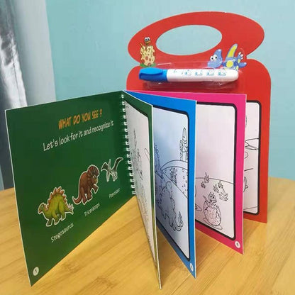 Stevvex Montessori coloring book set with reusable magic pen drawing board for kids on Tampa Home & Garden Store
