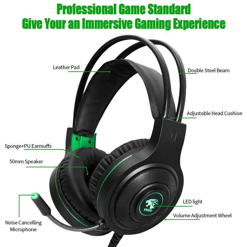 Stevvex ST10S4230HMJ gaming headset, black wired with mic, LED logo, 50mm drivers on Tampa Home & Garden Store