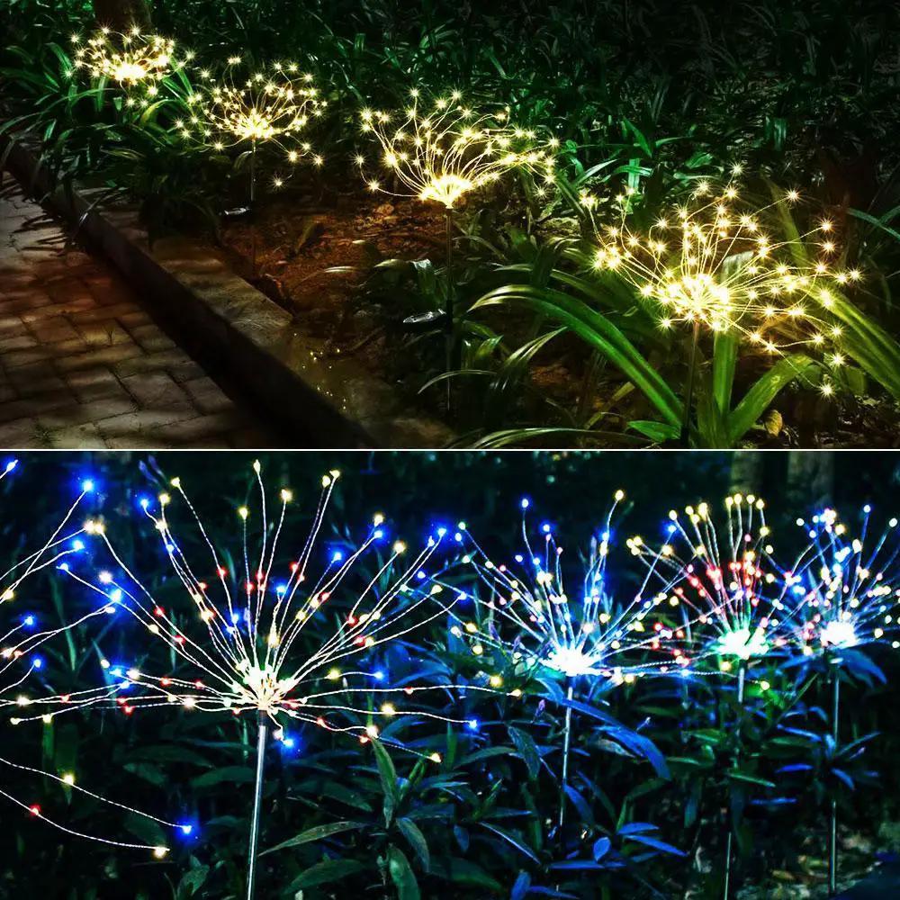 Modern Garden Led Solar Tree Lamp Copper Wires