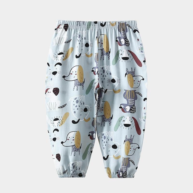 Baby Pajama Pants anti mosquito light blue dog print by Stevvex on Tampa Home & Garden Store