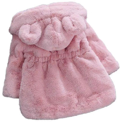 Winter Baby Girls Hooded Fleece Coat with Ears