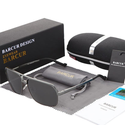 Barcur polarized sunglasses aluminum frame UV400 case on Tampa Home & Garden Store