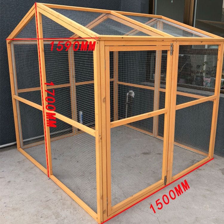 Wooden chicken coop with egg case house, wooden frame and wire mesh by DONJOHNSTYLE4URHOME on Tampa Home & Garden Store